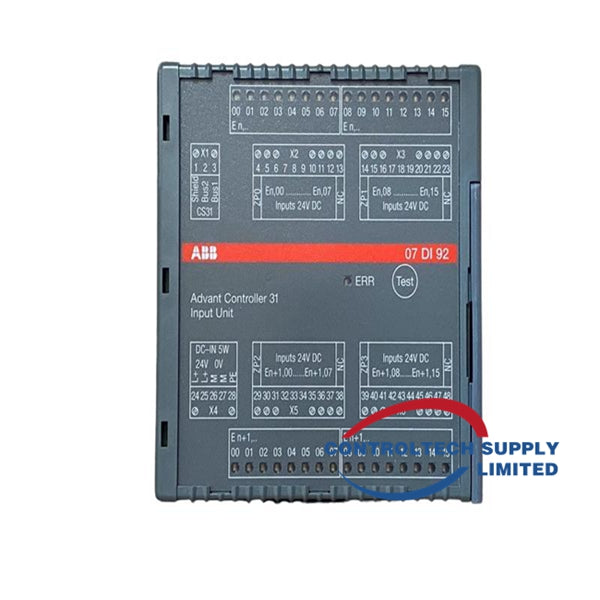 Module d'entrée numérique ABB 07DI92 WT92 GJR5252400R4101 en stock