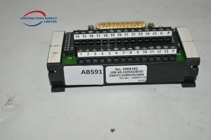 Module d'interface Phoenix 2968182 UM 45-D25SUB/S/SWITCH/BK/SO495