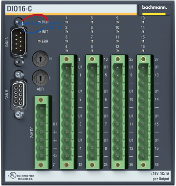 BACHMANN DIO16-C CAN Slave Digital Input/Output Module