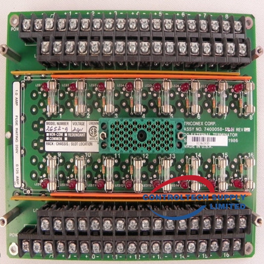 High Quality Triconex 2652-9 7400058-390 Terminal Board In Stock
