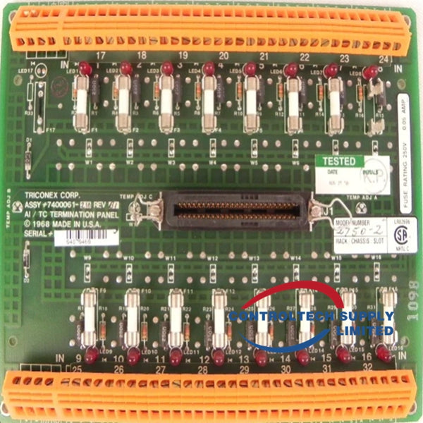 ماژول ورودی/خروجی ایمنی Triconex 2750-2 300012-220 با کیفیت بالا موجود است